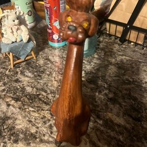 Wooden Dog Figurine